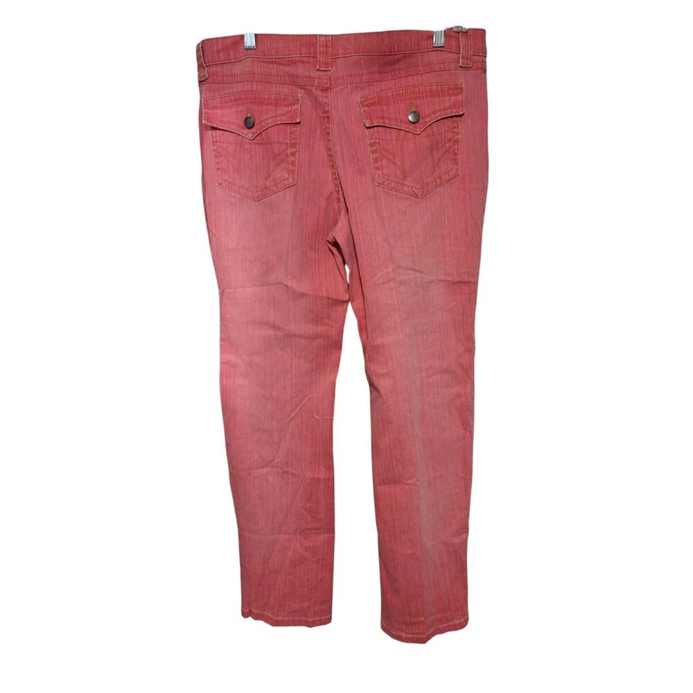 Mossimo Jeans Womens 17 Pink Denim Stretch Straight Leg Juniors Flap Pockets